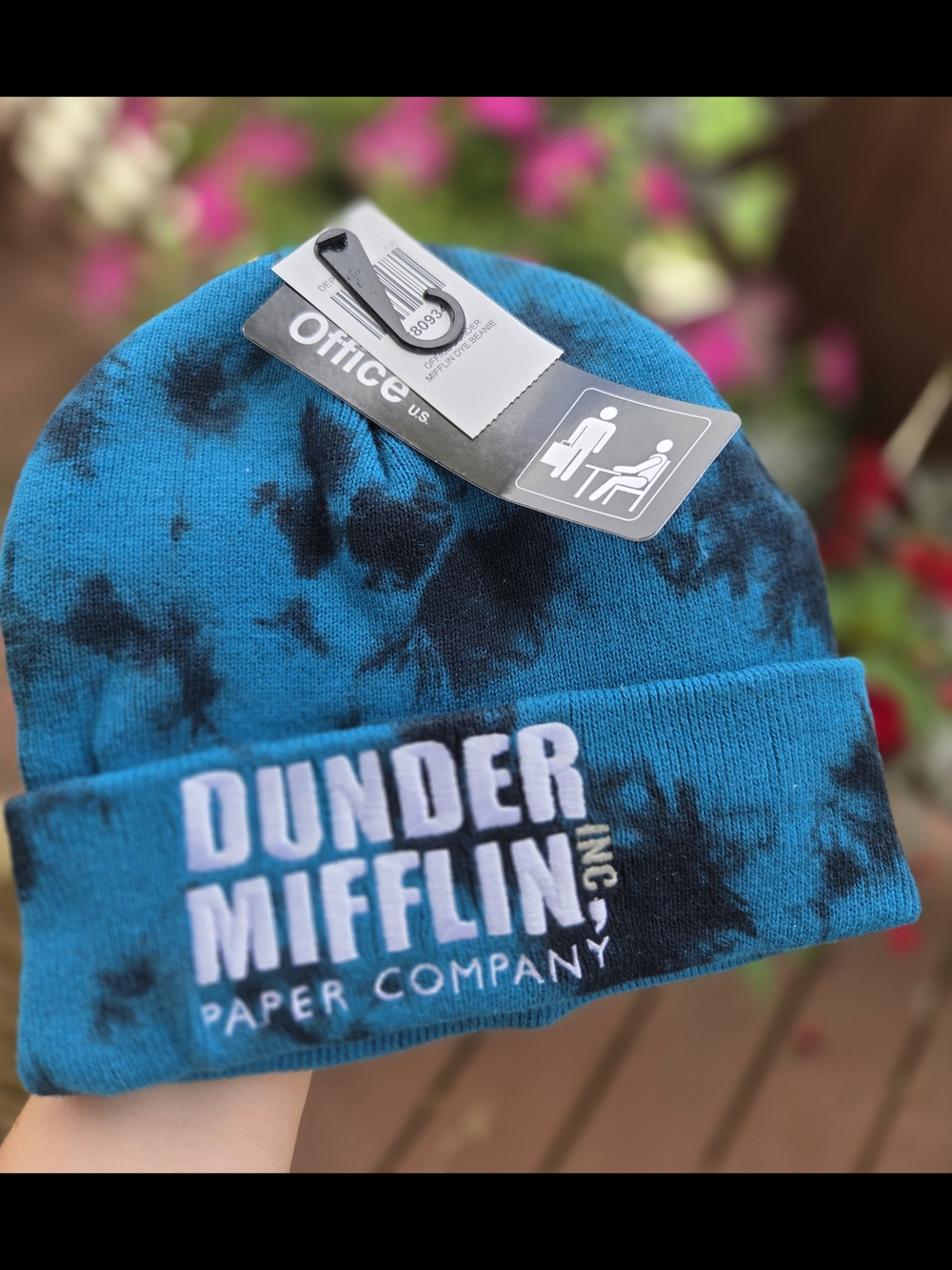 Blue Tie-Dye Dunder Mifflin Beanie Hat